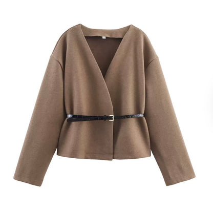 Leichte Jacke mit Gürtel